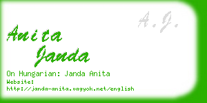 anita janda business card